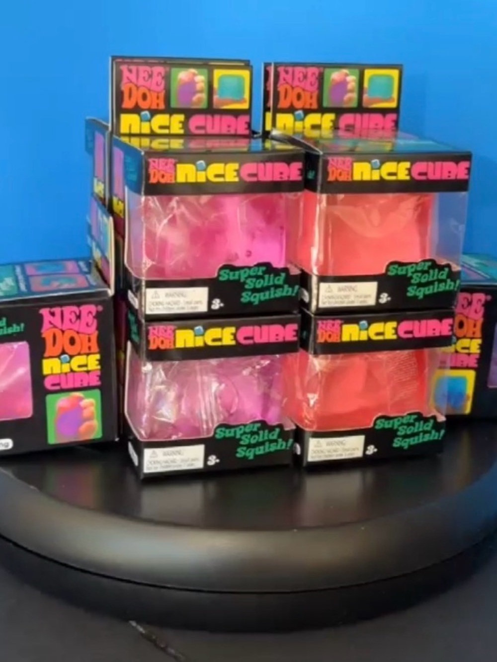NeeDoh Nice Cube Super Solid Squish - Pink